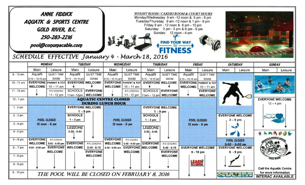 Winter 2016 Schedule