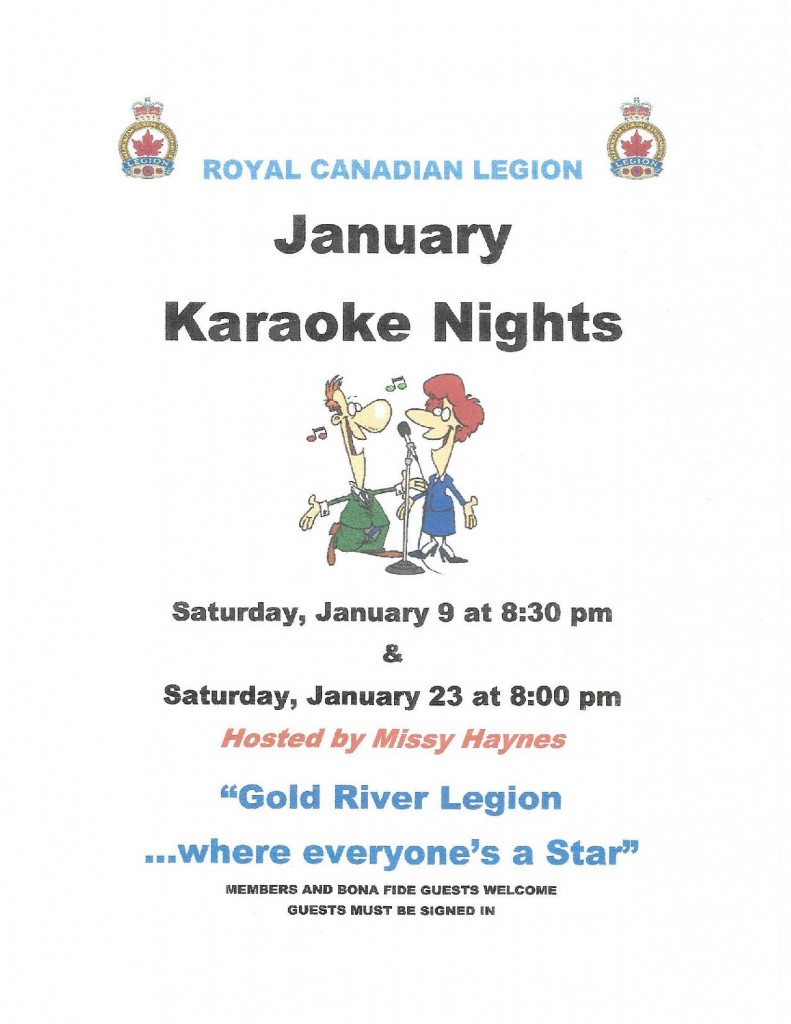January Karaoke Nights at the Legion