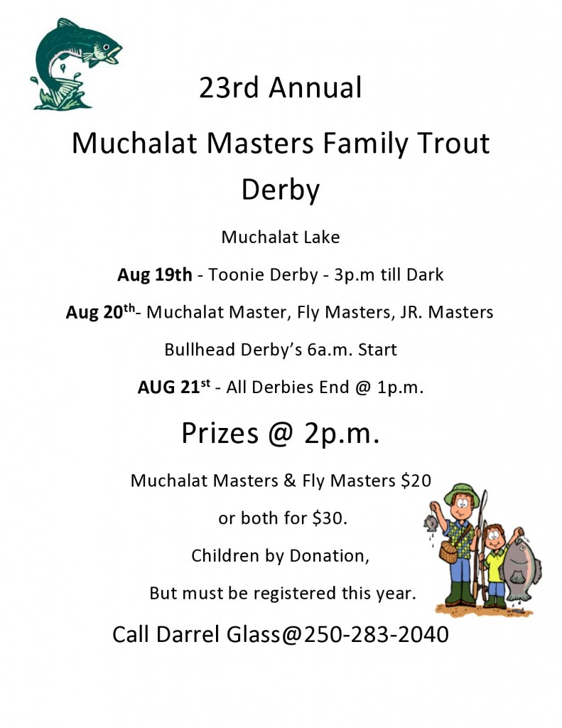 23rd Annual Muchalat Masters Trout Derby
