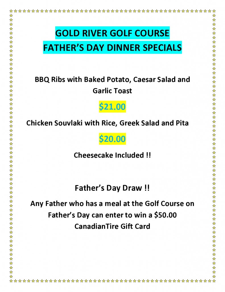 fathers day dinner specials